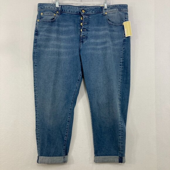 New Michael Kors size 22W Plus Button Fly Selma Skinny High Rise Ankle Jeans - Picture 1 of 11